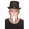 Shaolin white beard and moustache