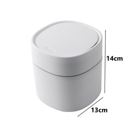 DIFEIUKI Tabletop Trash Can with Lid, Mini Dust Bin with One Push, Slim, Stylish, Compact, For Table Living Room, Office, Bedroom, Study Room, Car, Tabletop, Wastebasket, Interior Mini Trash Can