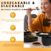 Plastic Dinnerware Sets – 40-Piece Plates and Bowls Sets with