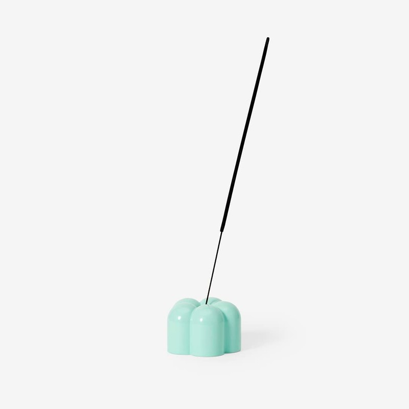 Poppy Candle & Incense Holder (Blue)