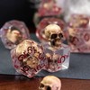 cusdie 7PCS Polyhedral DND Dice, D&D Dice, Skull Dice Set
