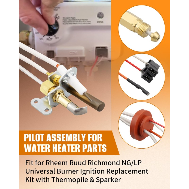 Water Heater Pilot Assembly Fit for Rheem Ruud Richmond SP20754