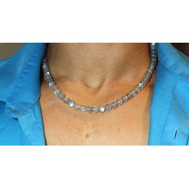 Labradorite Crystal Necklace for Men/Women Empath Protection Pyschic Defense Handcrafted by Master Shaman made in USA