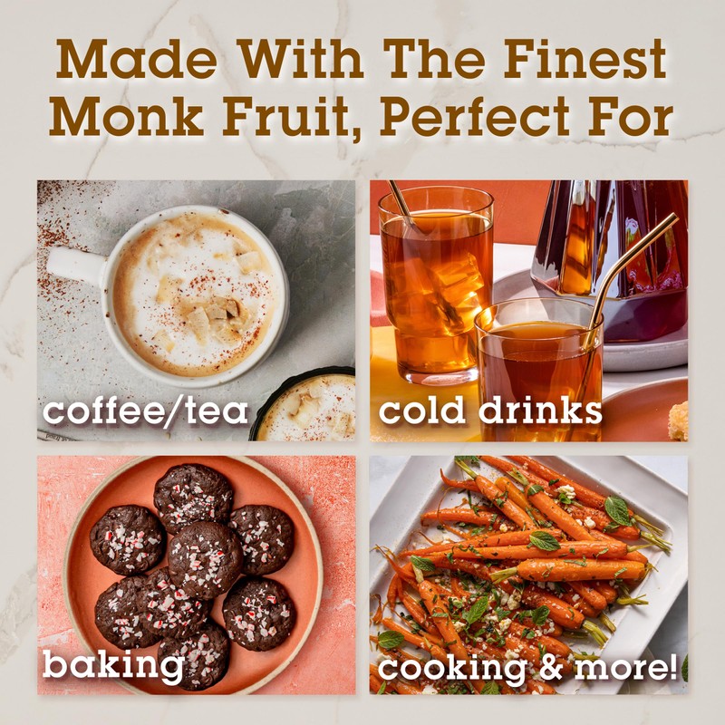 Golden Monk Fruit In The Raw Sweetener Baker's Bag, 48