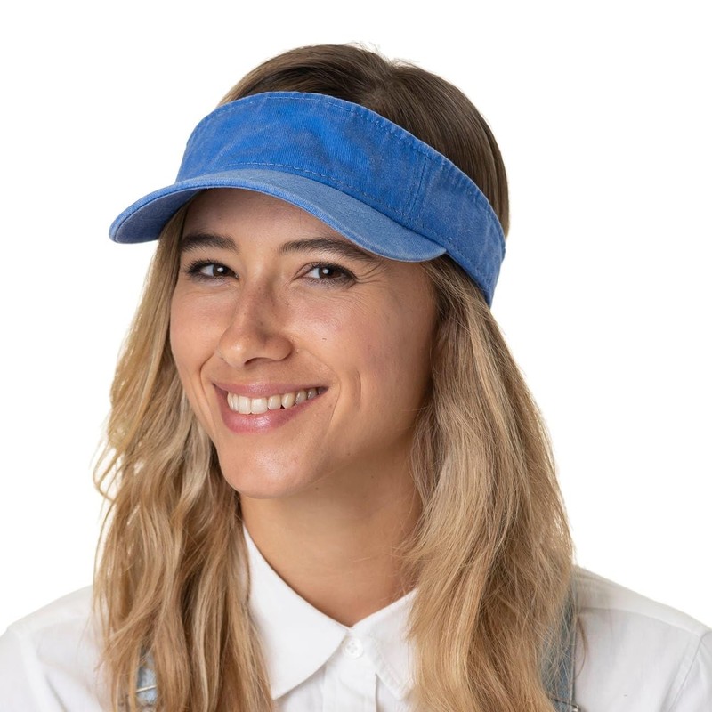 Lipodo Washed Cotton Visor Women/Men One Size 55-60 cm -