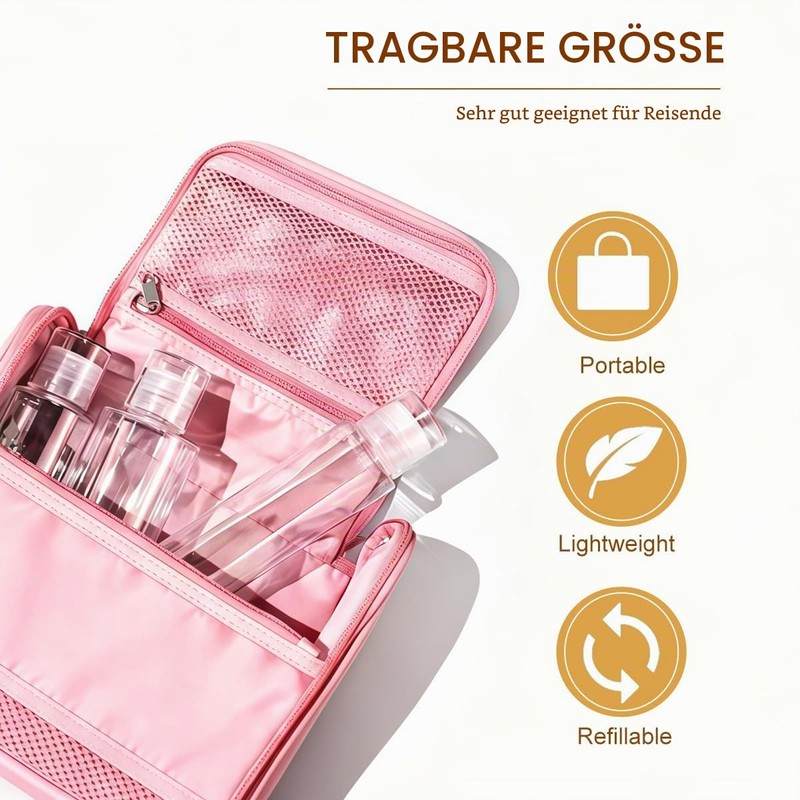 6 Pieces 150ml Empty Refillable Transparent Plastic Travel Bottles with