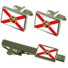 Florida Flag Cuff Links Ties Matching Same Fabric Box Set