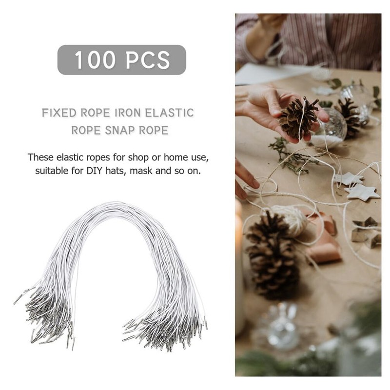 Operitacx 50 Pack Elastic String for Masks, Elastic Barbed Cord