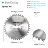 CoCud Circular Saw Blade, 9" Outer Dia 40 Teeth 3/4"
