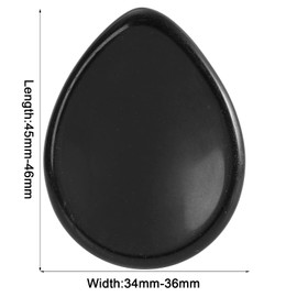 KYEYGWO Obsidian Teardrop Shape Crystal Worry Stone for Worry Stone Decompression, Water Droplets Thumb Stone Pocket Palm Stone Chakra Pocket Stones Worry Stone for Reiki Healing, Stress Relief