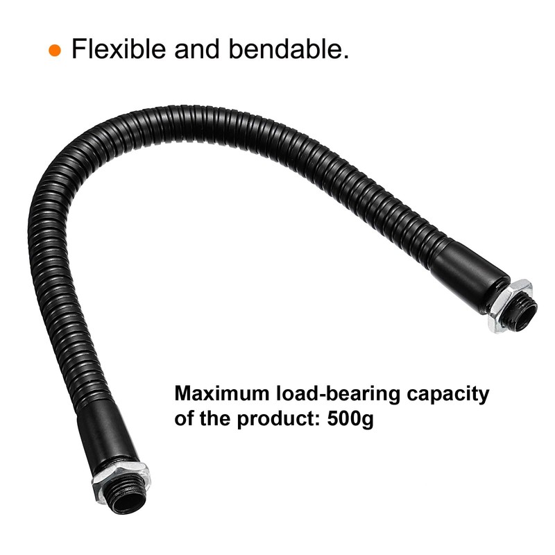 PATIKIL 10 Inch Microphone Gooseneck M10 Flexible Arm Extension Black
