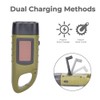 Hand Crank Solar Powered Rechargeable LED Flashlight, Survival Gear Self