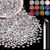4000PCS 4mm Resin Rhinestones in Bulk (Silver), Bedazzling Flatback Crystals