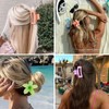 Flower Hair Clips for Women Square Claw Clips for Girls