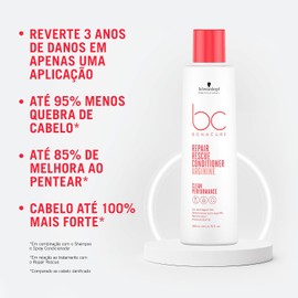 BONACURE - Repair Rescue Acondicionador Arginina 200 ml, para Cabello Dañado, Acondicionador Hidratante, Mejora Peinabilidad, Sensación de Ligereza, con Queratina Vegana, Brillo Luminoso