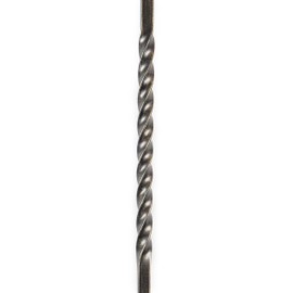 T02 - Iron Balusters - Single Twist - Hollow - 44 in X 1/2 in Square - Box of 15 (Oil-Rubbed Bronze)
