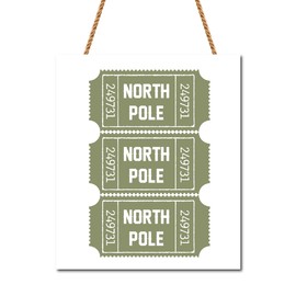 Gwisml Christmas Wooden Hanging Signs,Christmas Wood Wall Decor,Green North Pole Xmas Hanging Decorations,Christmas Plaque Wall Decor for Christmas Holiday Home Kitchen Cafe Wall Art Decor
