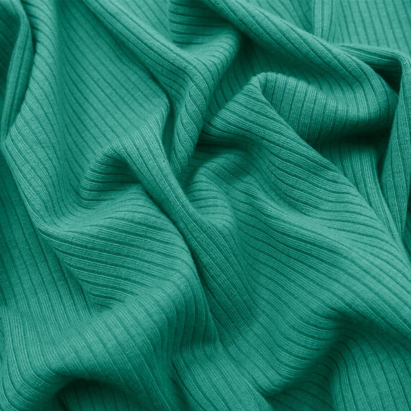 Kelly Green Solid 4x2 Rib Knit Fabric by The Yard