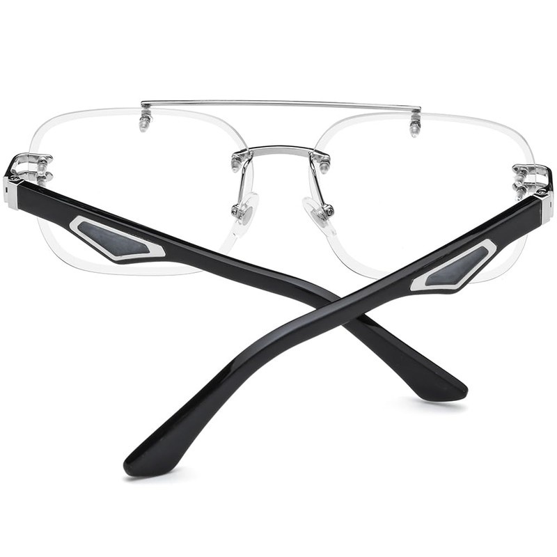 HEPIDEM Really Buffalo Horn Handmade Glasses Frame,Oversize Big Square Rimless
