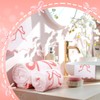 Fanfanwin Set of 2 Coquette Bow Bath Towels Set Scalloped