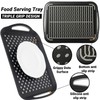 Hodvya 1PCS Large Non-Slip Serving Tray with Handles TV Lap