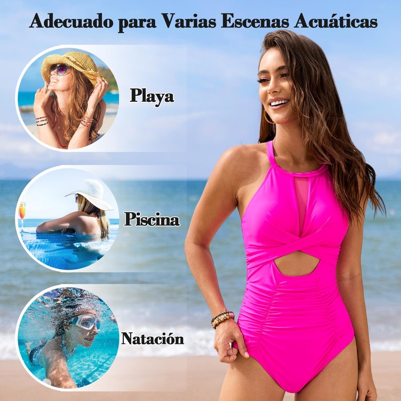 Cloeey Future Traje de Baño para Mujer, Una Pieza, Estilo