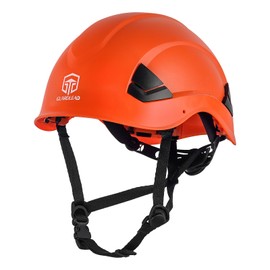 ABS Safety Helmet, Work Helmet, Protective Helmet, with Ventilation Holes and Adjustable Headband, EN 397 Approved Work Helmet, Lightweight Work Helmet for Safety and Protection (Orange)