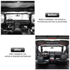 RT-TCZ 21 PCS Interior Trim Kit Cover Decoration Accessories for Jeep Wrangler JL JLU 2 Door 4 Door & Gladiator JT 2018-2022 (Red Carbon Fiber)