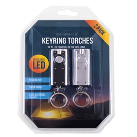 Zale Yardley Keychain Pack of 2, Led Keyring with Flash Light, Key Organizer, Key Holder, Key Chain Flash Light for Camping Outdoor Emergency Daily Use (Black and Silver)