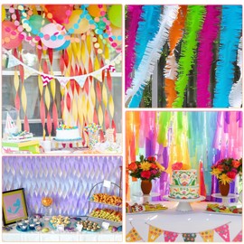 Green Crepe Paper Streamers 4Rolls 328ft,Crepe Paper Streamers for Party Decorations Wedding Decorations, Birthday Decorations, Baby Shower Christmas Annivesary Decors DIY (1.8 Inch x 82 Ft/Roll)