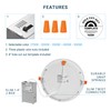 PARMIDA (6 Pack) 8 Inch Ultra-Thin LED Recessed Ceiling Light