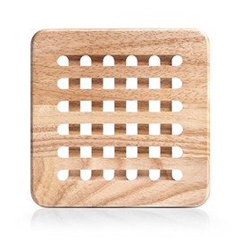 Zeller Square Coaster 20x20x1,5cm, Wood Beige, 20 x 20 x 1.5 cm