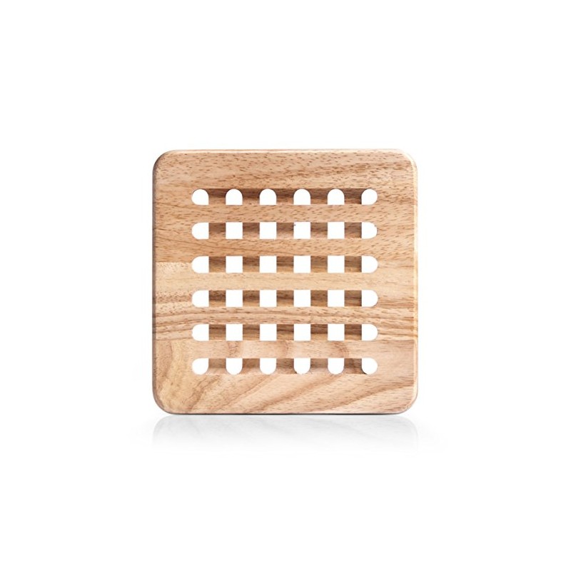 Zeller Square Coaster 20x20x1,5cm, Wood Beige, 20 x 20 x