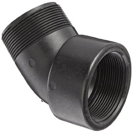 Banjo SL200-45 Polypropylene Pipe Fitting, 45 Degree Street Elbow, Schedule 80, 2" NPT Female x NPT Male