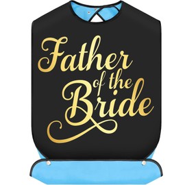 BWWKTOP Father Of The Groom Bibs Father Of The Bride Bibs Wedding Bibs For Adults Father Of Groom Bride Wedding Day Gift (Father Of The Bride)