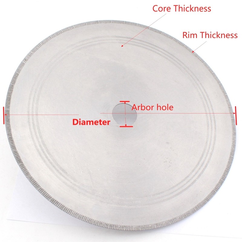 ILOVETOOL 12" inch 300mm Notched Rim Thickness 1.5mm Diamond Lapidary
