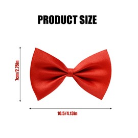 Pack of 6 Bow Ties Probuk Polyester Classic Adjustable Bow in Plain Colours with Hook Closure Children's Cross Tie for Wedding Party / Campus Performance / Birthday Banquet / Casual