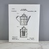 YNGLLC COFFEE PERCOLATOR PATENT SKETCH REPRODUCTION 8x10 CANVAS WALL ART