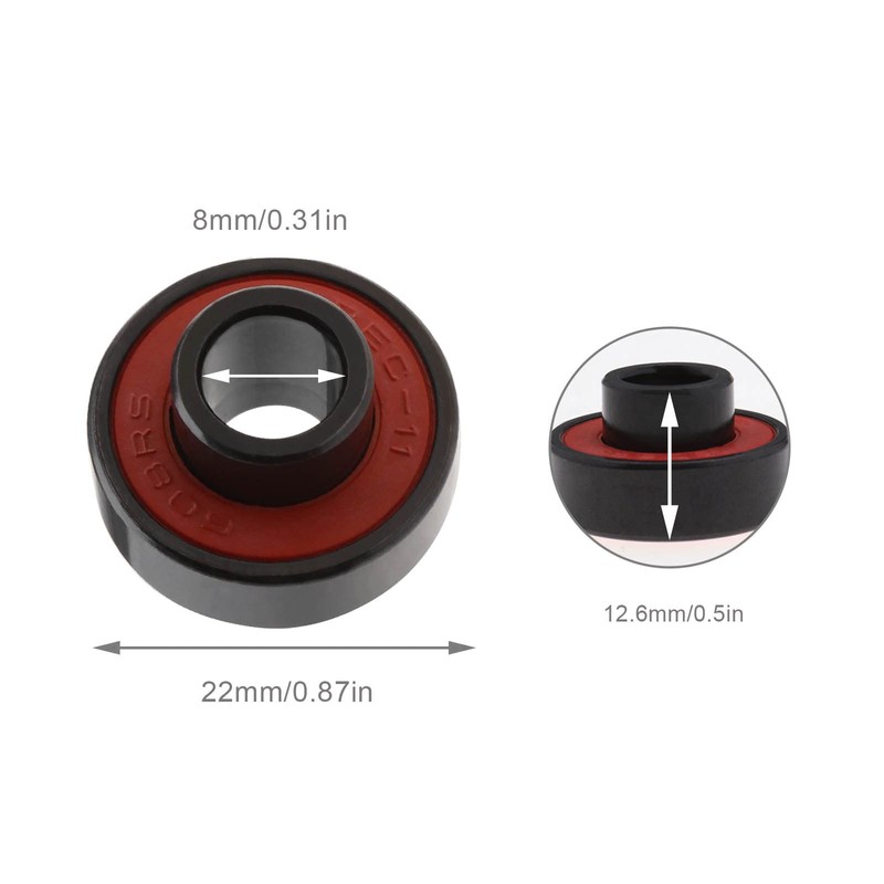 OTOTEC 4PCS 608-2RS Integrated Bearing High Speed Low Noise for