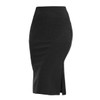 ZXIHZF Women's Knee Length Knit Pencil Skirt Stretchy Side Slit