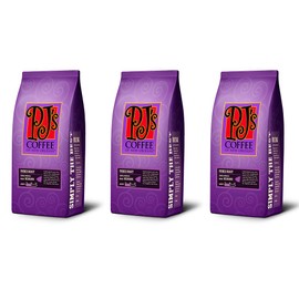 PJ's Coffee - French Roast (Pack of 3 - Ground Coffee)