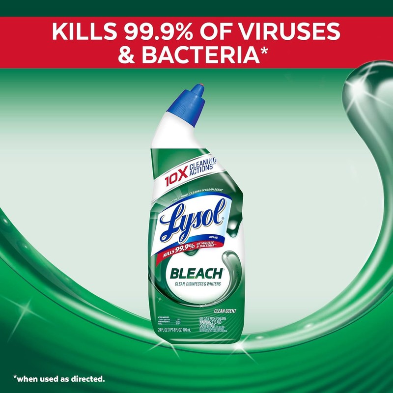 Lysol Toilet Bowl Cleaner Gel, For Cleaning and Disinfecting, Stain