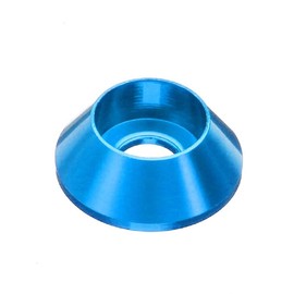 50pcs M4 Cone Cup Washers Anodized Aluminum Alloy Screw Gasket Countersunk Washers (Blue)