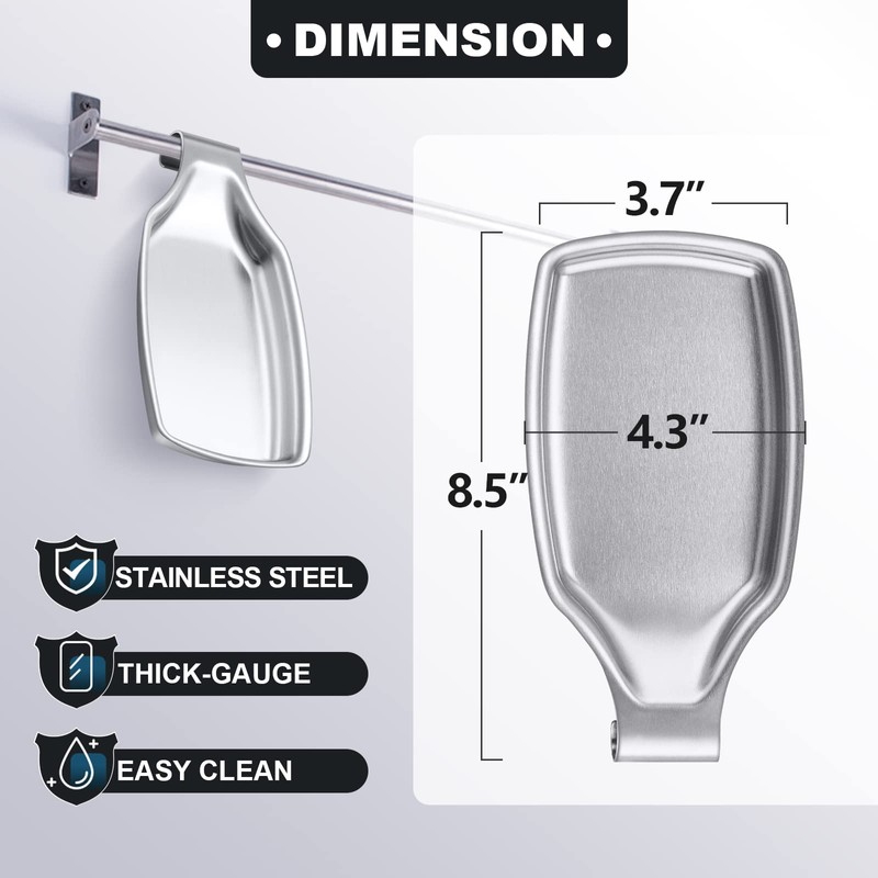 E-far Spoon Rest for Stove Top, 2-Piece Stainless Steel Spoon