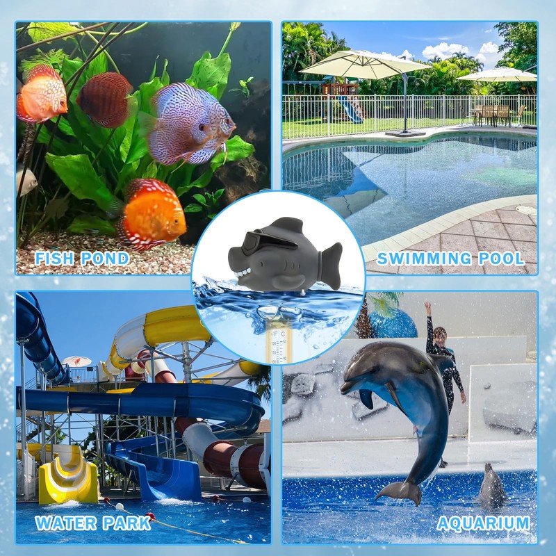 Pool Thermometer Floating, Easy to Read Water Temperature Thermometer, Swimming