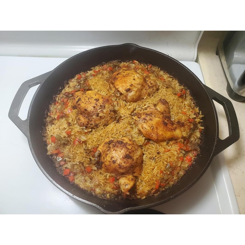 MXWLEIEL Cast Iron Skillet - Flat Bottomed Frying Pan with