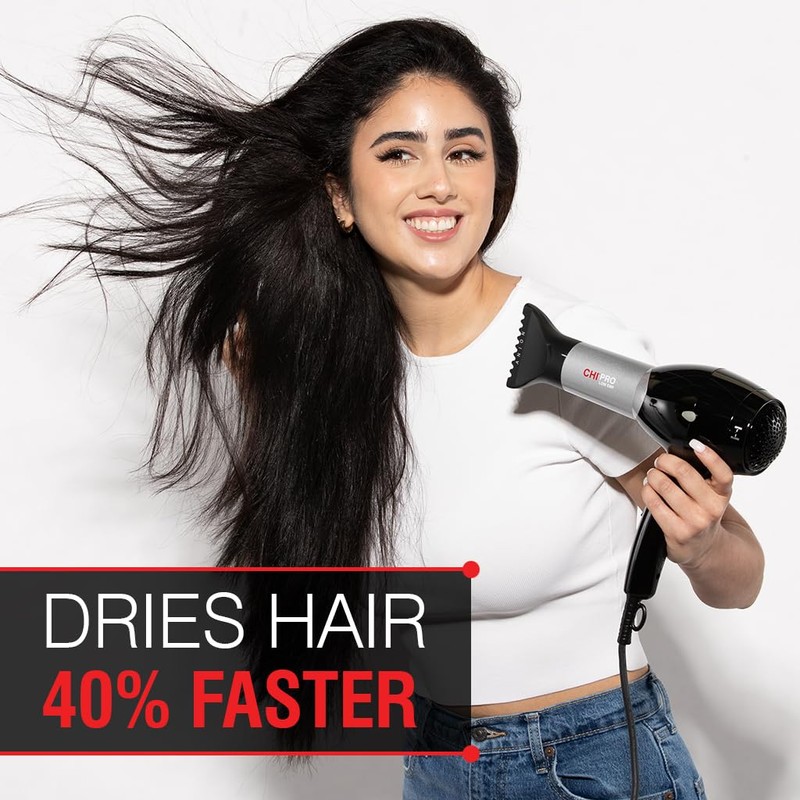 CHI Pro Hair Dryer, Ceramic Heater Reduces Frizz & Static