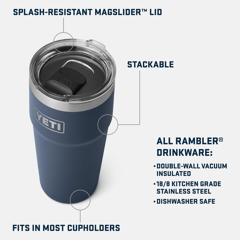 YETI Rambler 30 oz Stackable Tumbler, Stainless Steel, Vacuum Insulated