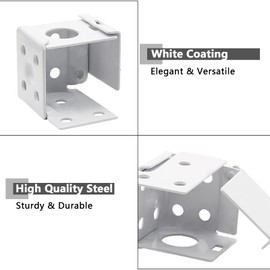 Waziaqoc 4PCS Blind Brackets, 1 Inch Low Profile Box Mounting Bracket for Window Blinds, White