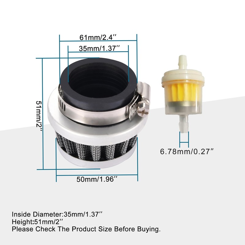 GOOFIT PZ19 Carburetor with Air Filter for Chinese 50cc 70cc